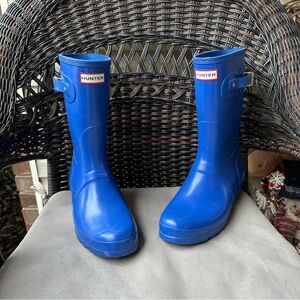 Gloss Cobalt Blue Original Short Hunter Boots 11